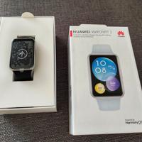 Huawei Fit2 nero con ulteriore cinturino celeste