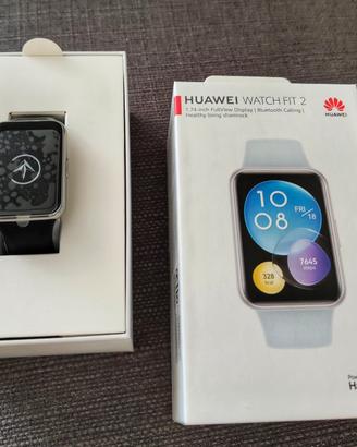 Huawei Fit2 nero con ulteriore cinturino celeste