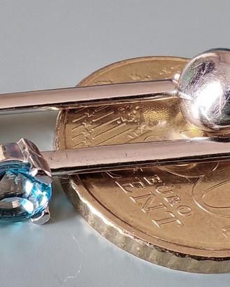 Orecchini Acquamarina Lunghi Pendenti Argento 925
