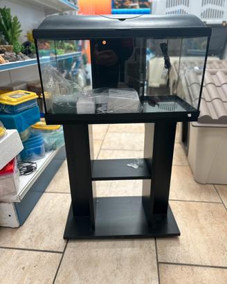 Acquario completo a led con mobiletto abbinato
