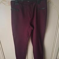 Leggings donna bordeaux