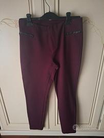 Leggings donna bordeaux