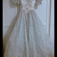 vestito da sposa vintage anni 80 taglia m