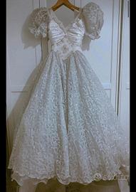 vestito da sposa vintage anni 80 taglia m