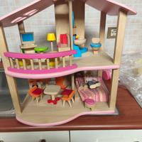 Casetta delle bambole in legno Pintoy