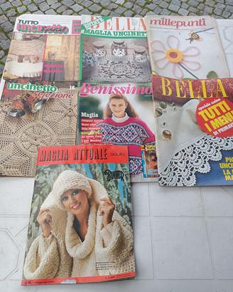 riviste vintage uncinetto e maglia