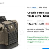 Coppia borse laterali moto Kappa