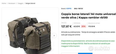 Coppia borse laterali moto Kappa