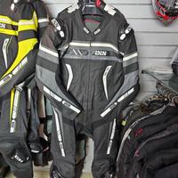 TUTA MOTO DIVISIBILE PELLE IXS RS 700 1.0 BLK