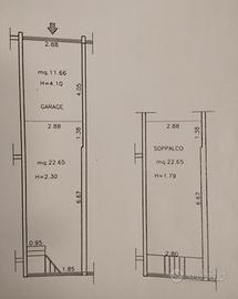 Garage 57 mq con soppalco - Poggio Tre Galli
