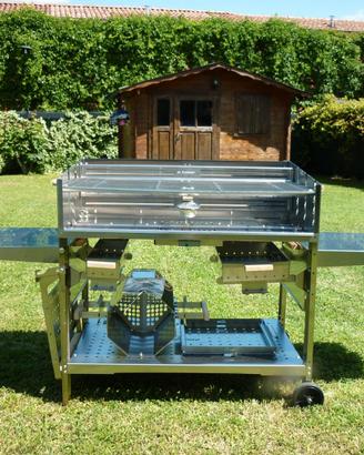 Barbecue a legna e carbonella inox 100FULL- ilSimo