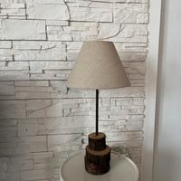 lampada con ceppo il legno