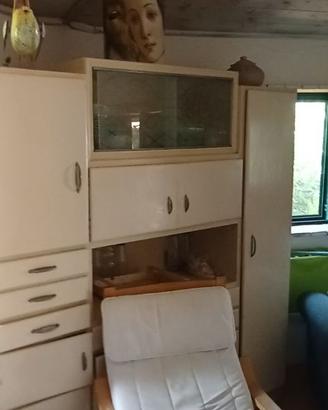 credenza anni 50+armadio 6 ante ikea+libreria ikea