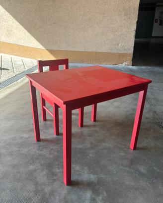 Tavolo con sedia per bambini