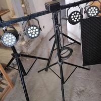 stativo con barra con Luci disco 