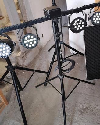 stativo con barra con Luci disco 