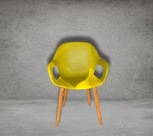 Sedia Poltroncina Design Moderno / Nordico Gialla