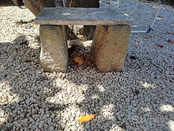 Panchina/Tavolino rustico in pietra naturale da gi