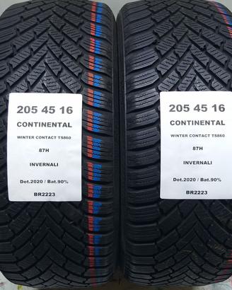 2 GOMME 205 45 16 CONTINENTAL BR2223