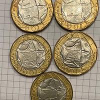 Lotto cinque monete da 1000 lire(due del 1997)