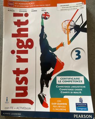 Libro Just Right! 3 - Pearson (Libro di Inglese)