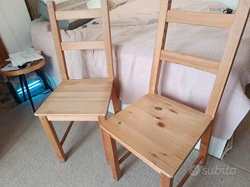 4 sedie legno Ikea Ivar