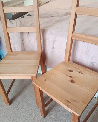 4 sedie legno Ikea Ivar
