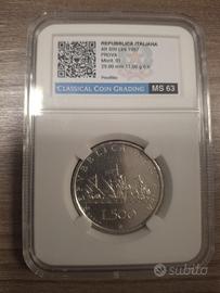 Moneta 500 lire Prova 1957