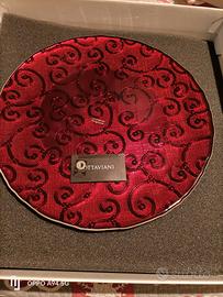 piatto in  vetro in rilievo 3D