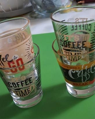 set bicchieri caffè 