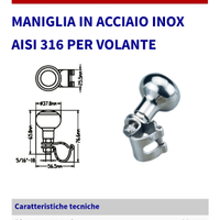 Pomello acciaio inox per volante GFN
