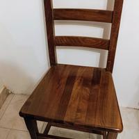 4 sedie in legno massello 