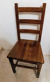 4 sedie in legno massello 