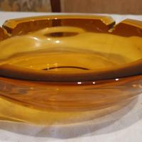 Centrotavola/Posacenere color ambra vetro Murano