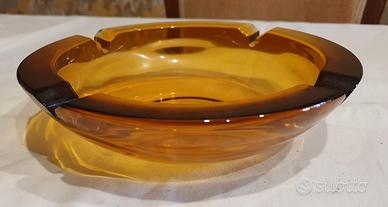 Centrotavola/Posacenere color ambra vetro Murano