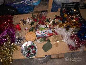Kit decorazioni di natale candele, palline, vasi..