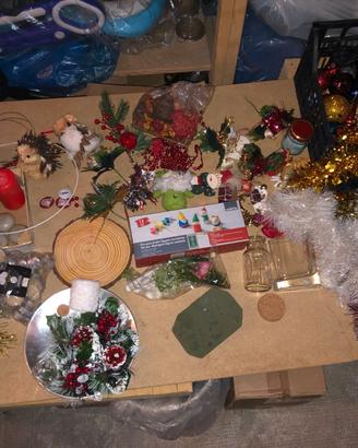 Kit decorazioni di natale candele, palline, vasi..