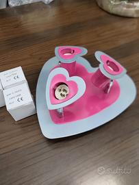 plafoniera a forma di cuore 