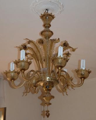 set di 3 lampadari veneziani di Murano