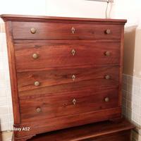 Cassettone comò antico fine ottocento in noce