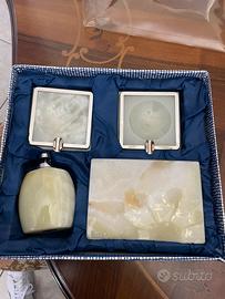 Set di accendino porta sigare e 2 posaceneri Onice