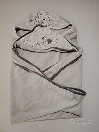 accappatoio cappuccio neonato Disney 100% cotone