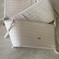 Paracolpi lettino Babyly lino ricamato sfoderabile