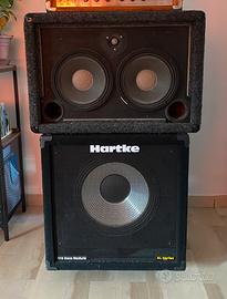 Casse basso HARTKE XL115 e artigianale 2x12 B&C