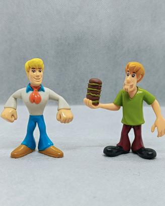 2 Personaggi Scooby-Doo in PVC; Shaggy e Fred