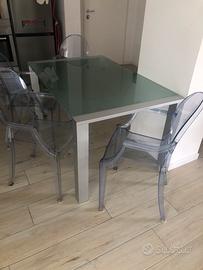 Tavolo Kartell in vetro rettangolare