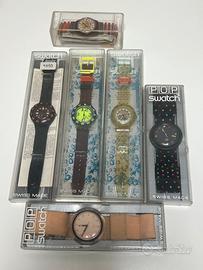 Lotto 6 Orologi swatch con scatola vintage anni 90