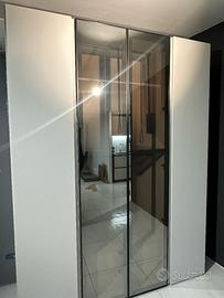 Armadio 4 ante cm.193 laccato+vetro stop sol