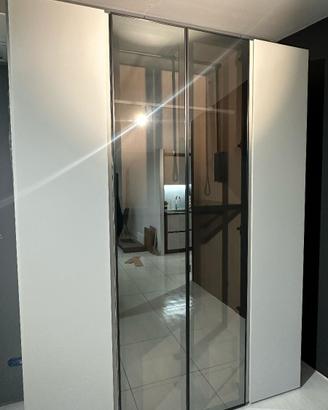 Armadio 4 ante cm.193 laccato+vetro stop sol
