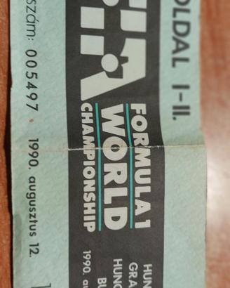 biglietto gp d ungheria 1990